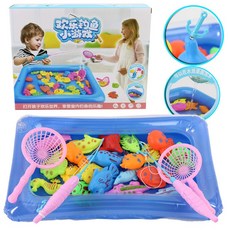 兒童磁鐵釣魚玩具 撈魚洗澡玩具, 1個, 兒童釣魚玩具