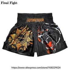 무에타이 킥복싱 반바지 경량 태국 복싱 파이트 팬츠 체육관 훈련 무술 경기용 운동용, 1개, 1. Shorts No.3