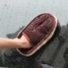 자동차외관관리 극세사 양면 세정장갑 물기제거 광택 먼지털이 손세차 차체 유리, 블랙YS0076