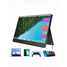 휴대용 포터블 모니터 144Hz 무선 터치 보조 노트북 스마트폰 연결용 소형 서브모니터, HDMI+Type-C 스탠드 베스트셀러 11.6인치, 1cm