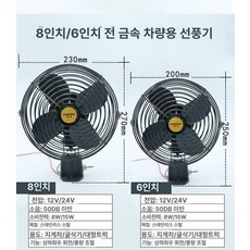 지게차 선풍기 차량용 시거잭 서큘레이터 화물차용 유선 송풍구 환풍기 듀얼, 6인치 24V 1개 유선, 기본 모델명/품번