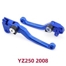 가능한 접이식 야마하 핸들바 레버 2001 조절 브레이크 클러치 YZ250 호환 250 피벗 오토바이 YZ 250FX YZ250X 액세서리, YZ250 08 Blue, 1개