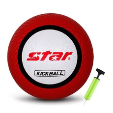 투센 스타 킥볼 발야구공 TB869 볼펌프, 1세트, 레드 1세트, 레드