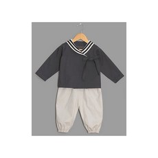 패션스타트 패턴인 P1488 Two piece 아동 Set 세일러 칼라 한복 옷 패턴 도안 옷본, 1개, 혼합