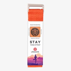 업앤쉐이프 STAY 요가매트 스트랩 벨트 밴드 휴대용 요가매트 캐리어, 1개, 코랄오렌지