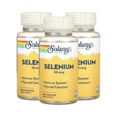 Solaray Selenium 셀레늄 50mcg 100캡슐 3개 셀레니움 셀레니엄, 100정
