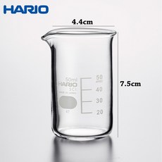 HARIO SCI 高型燒杯 耐熱玻璃 實驗燒杯 量杯 多款尺寸, 1個, 50mL