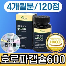 헬시브리즈 호로파 캡슐 600mg 맥스 메가 HACCP인증 대용량, 1개, 120정
