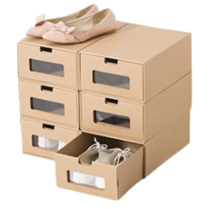 키밍 종이 신발정리함 수납케이스 보관함, 여성용6개입