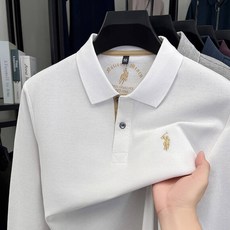 2026男士夏季polo衫 透氣排汗速乾長袖T恤 彈性翻領休閒運動高爾夫球衫中年上衣