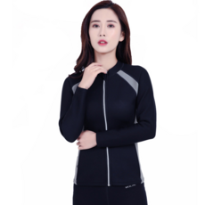 JONLIVIA 女款運動套裝, 長袖暴汗上衣——長拉鍊, XL