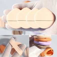 통루비셀퍼프 5.4cm 쿠션팩트용 4가지색 초밀착 에어 쿠션 메이크업 화장 스펀지 퍼프, 1세트, 베이지