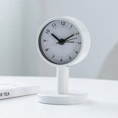 DIU 簡約桌面時鐘初中學生兒童專用擺件表高顏值大聲定時鬧鐘, BWS2105A矮款白色:如圖
