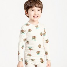 국내생산 멜리스 아동용 프렌드도그 9부 내의 상하의 세트