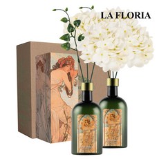 라플로리아 꽃 디퓨저, 2개, 500ml, S5.장미뿜뿜향/C3.수국(중)-L12/화이트