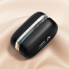 【台灣現貨隔日達 附收納袋】新升級磁吸暖手寶 二合一 四檔控溫 炫彩發光 暖手 暖宮 秋冬必備 USB充電 送禮, 黑色【數顯+四檔調溫+掛繩】六千毫安