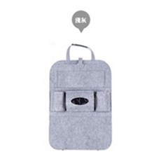 多功能椅背收納袋 車用置物儲物袋 大容量加厚椅背袋, 淺灰, 1個