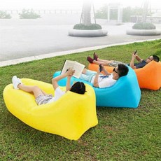 더초이스토어 휴대용 에어 빈백 야외에어빈백, 블루