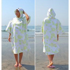 【日本衝浪品牌TAVARUA】速乾毛巾衣 超細纖維 浴巾衣 沙灘巾 潛水 浮潛 衝浪 輕薄 夏季 萊姆汽水, 1個