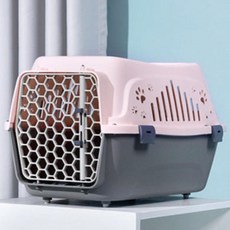 강아지 고양이 캔넬 케이지 이동가방, 1개, 핑크