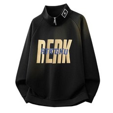 立領長袖大學T 寬鬆圓領衛衣 男生上衣 百搭Oversize長版 大尺碼落肩衛衣 春秋冬款