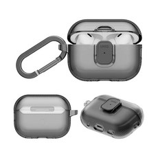 UNIQ Glase Pro 藍牙耳機保護套, 透黑, 1個, Airpods Pro3