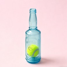 Busy Paws 술병 모양 강아지 발성 장난감 TPR 내구성 좋은 반려견 강아지 치발기, 1개, 블루