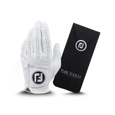 FootJoy 男款PURE TOUCH羊皮高爾夫手套 左手用, 白色