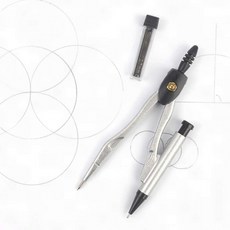 콤파스 원 그리기 디바이더 반경 조절 뾰족 중심핀 제도 수학 필기구 학생 전문가, 1개