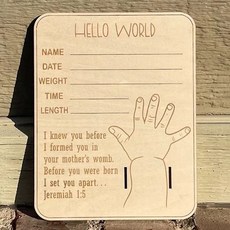 신생아 태아 임신 출산 선물 기념 팔지 사진 액자, 1개, 1매, 스퀘어우드