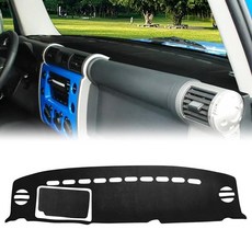 Bilisin 대시 커버 토요타 캠리 9세대 2025 액세서리와 호환되는 스웨이드 대시보드 매트 눈부심 방지 햇빛 가리개 프로텍터 (블랙) 384158, FJ Cruiser