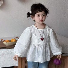 더수KC 큰꽃베스트블라우스 (아이보리화이트) 90~130