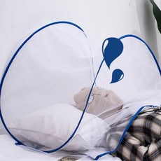 접이식 1인용 아기 얼굴텐트 원터치 실내 반려견 모기 1p 모기망 미니모기장 방충 침대, 빨강