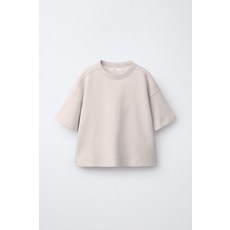 [국내배송] 자라 ZARA 인터록 베이직 티셔츠 - 크림 938419