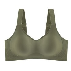 歹罔郎 運動內衣 無痕寬肩帶 無鋼圈內衣 包覆收副乳 薄款聚攏 後扣式胸罩 果凍軟支撐 透氣 瑜珈內衣