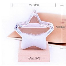 스톰글라스 기후예측 템포드롭 기상예측 인테리어, 화이트 스타 + 로그 받침대