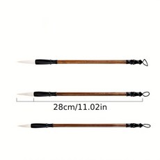 11개 그림붓 세트 대나무 가방 포함 수채화 및 전통 서예 붓 예술가에게 적합합니다., 1개