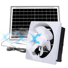 태양열 환풍기 무소음 배기팬 창문형 사육장 화장실 온실 축사 통풍구 태양광, 1)6인치 배기팬+12V20W 보드