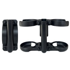 베베코지 유모차 컵홀더 2구 + 핸드폰 홀더 3in1 접이식 슬림형, 블랙