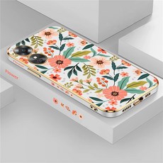 꽃 케이스 도금 실리콘 커버, 1개, 1. White-173 Q. A33 2020