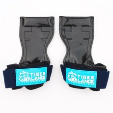 타이거밸런스 헬스 스트랩 리프팅 그립, 네이비 스트랩 + 로고 민트, 1세트