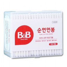 비앤비 유아 면봉, 100개입, 1개