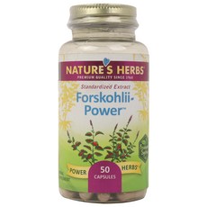 NATURE'S HERBS 毛喉素萃取膠囊, 50顆, 1罐