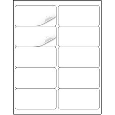 메딕 배송 라벨 24 300 잉크 제트 프린터 우편 스티커 용지 8.5*11 화이트 10장시트, Rectangular 2" x, 30 Sheets