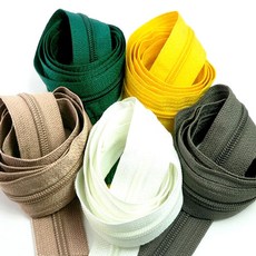 [청라핸즈] 5호 홈패션 코일지퍼 컬러 (11-175), 그린, 1개