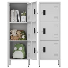 (OASISANCT)3단/5단 독립형 철제 사물함 수납장 현관장 신발장 옷장 화이트 핑크, 흰색white