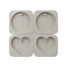 아로마 호환 석고 실리콘 몰드 DIY 향초 왁스 조각 원형 택 장식, 10_여섯개의연속타원