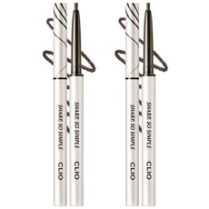 [1+1] 클리오 샤프 쏘 심플 워터프루프 펜슬 라이너 AD, 003 블랙 브라운, 2개