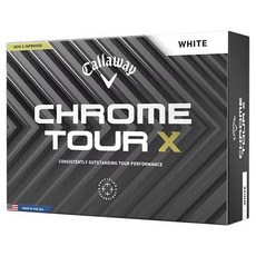 Callaway 卡拉威 Chrome Tour X高爾夫球, 1盒, 12顆, 白色