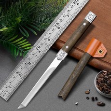 스테인리스 스틸 빈티지 소형 직선 야외 휴대용 고기 절단용 칼집 미니 유틸리티 나이프, Style A